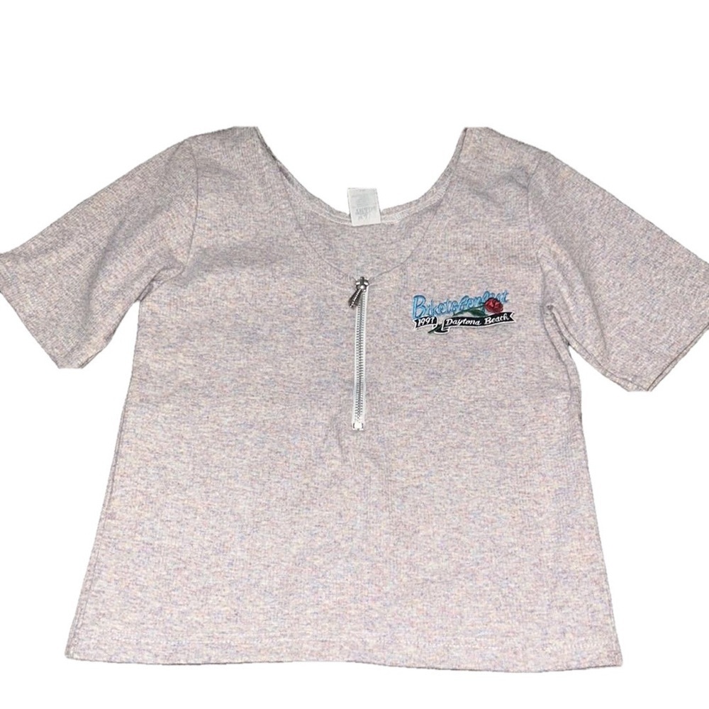Vintage Y2K Biketoberfest Daytona 1997 Cotton Gray Multicolor Top L/XL